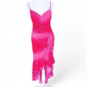 Vibrant Pink High Low Dress